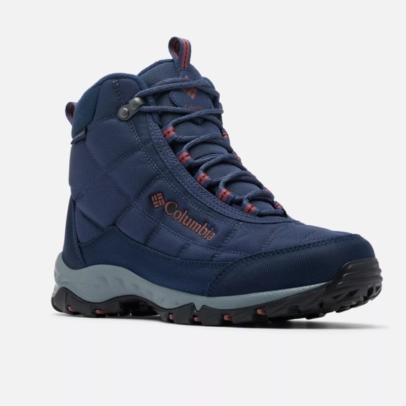 Columbia Firecamp Boots Waterproof Hiking Trail Blue Quilted Size 9 - Picture 1 of 9